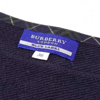 Burberry Blue Label Nova Check Dress Navy Size 38 Elegant Design