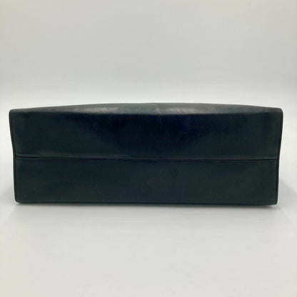 VINTAGE OLD Gucci Black Leather Handbag Business Bag
