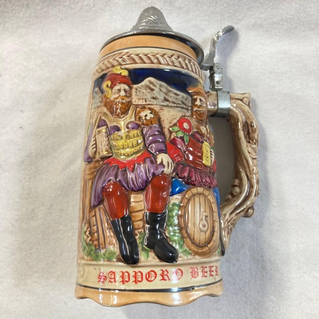 Sapporo Beer Beer Mug Ceramic Beer Mug with Lid Novelty Item