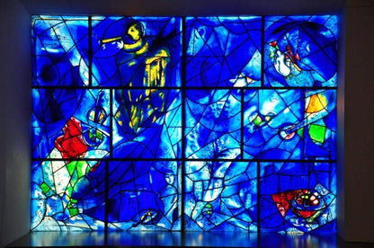Marc Chagall Large Vintage Stained Glass American Windows 2/4