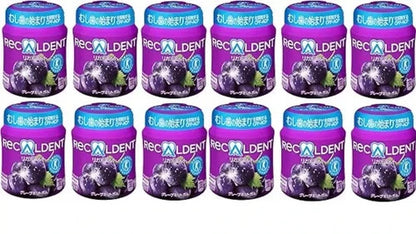 Recaldent Grape Mint Gum Bottles Dental CPP-ACP x 12 Sugar-less Pepper JP