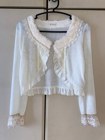 Axes Femme Wish Loli Princess Cardigan Bolero Cream White Used Japan