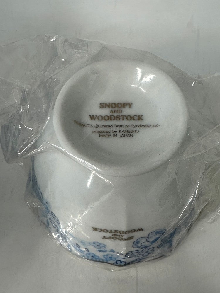 Snoopy Woodstock Coffee Cup Saucer Set 5 Cups PEANUTS Tableware Japan