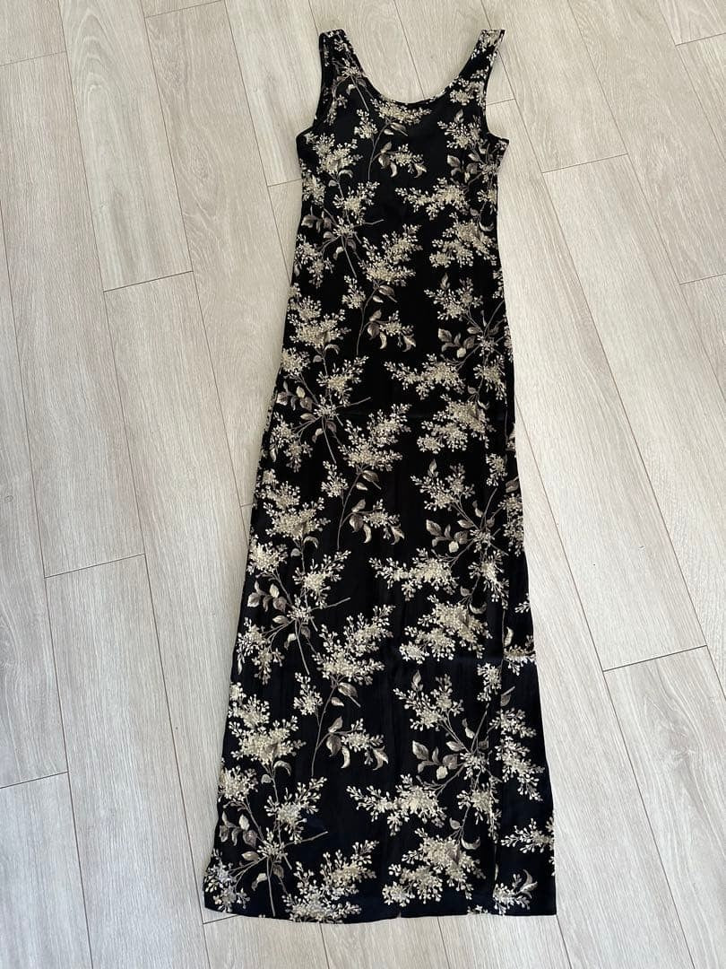 Vintage Betsey Johnson Maxi Dress Womens Elegant Long Length Retro Style Up#1466