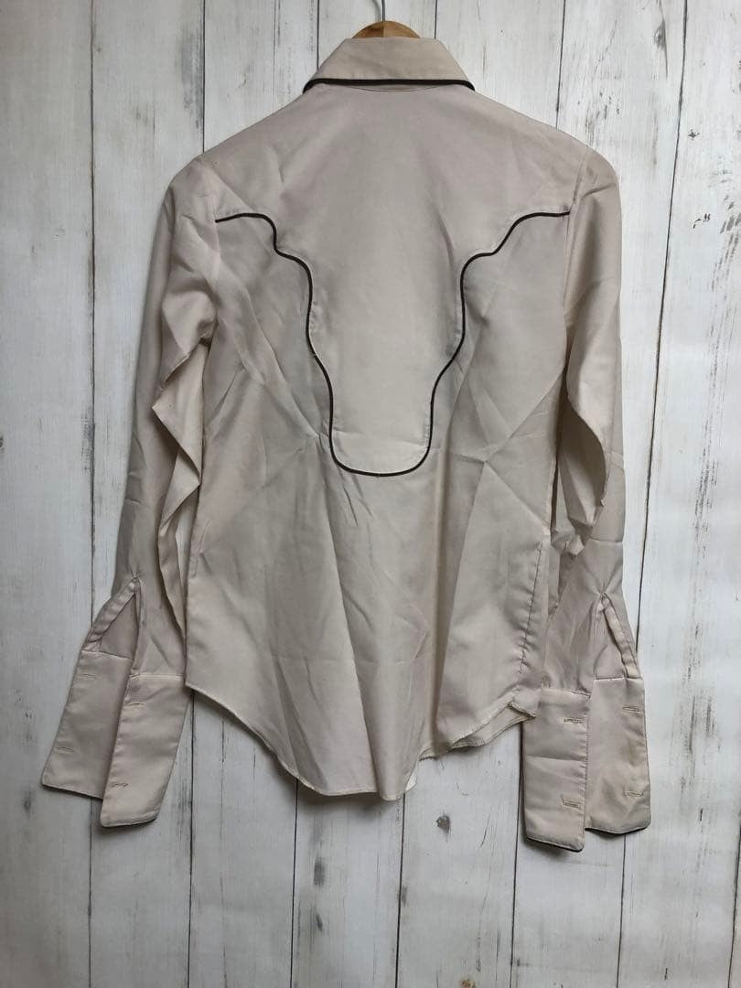 Vintage 70s H BAR C Western Shirt Long Sleeve USA Made Size 32