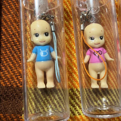 Sonny Angel Cased Figure Keychain Strap Set of 3 Kewpie Rare Vintage Unused