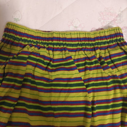 USED REDUCED PRICE RETRO ISSEY MIYAKE STRIPED SKIRT SET (SIZE M) GOOD