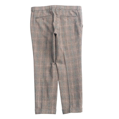Gucci 720965 Men’s Glen Check Wool Dress Pants Trousers Size 50 Italy Excellent