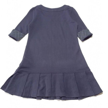 Burberry Blue Label Nova Check Dress Navy Size 38 Elegant Design