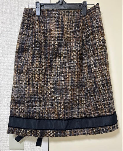 PRADA Skirt Size 44 Tweed Material Knee Length Excellent Condition