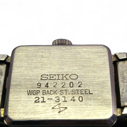 Working Vintage Seiko 17 Jewels Hand-Wound Ladies Watch with Rhinestones
