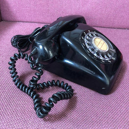 Antique Showa Retro Black Telephone Antique