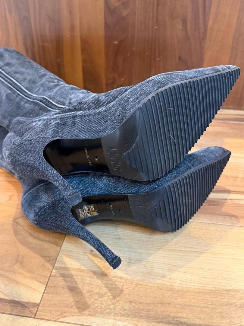 Diesel Women 7.5US Sd-Cloud Hbt Cotton Heel Boots Used a few times Luxury Italy