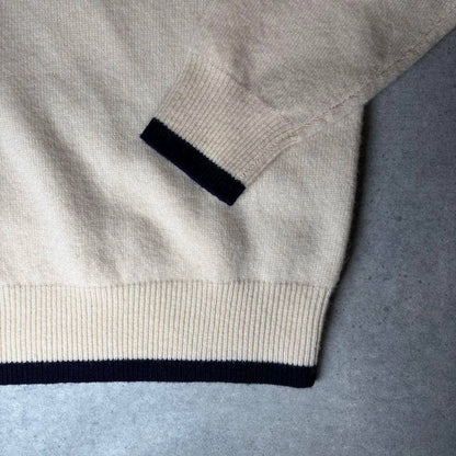 CHAPS Ralph Lauren wool knit with dog and animal embroidery from the 1990s