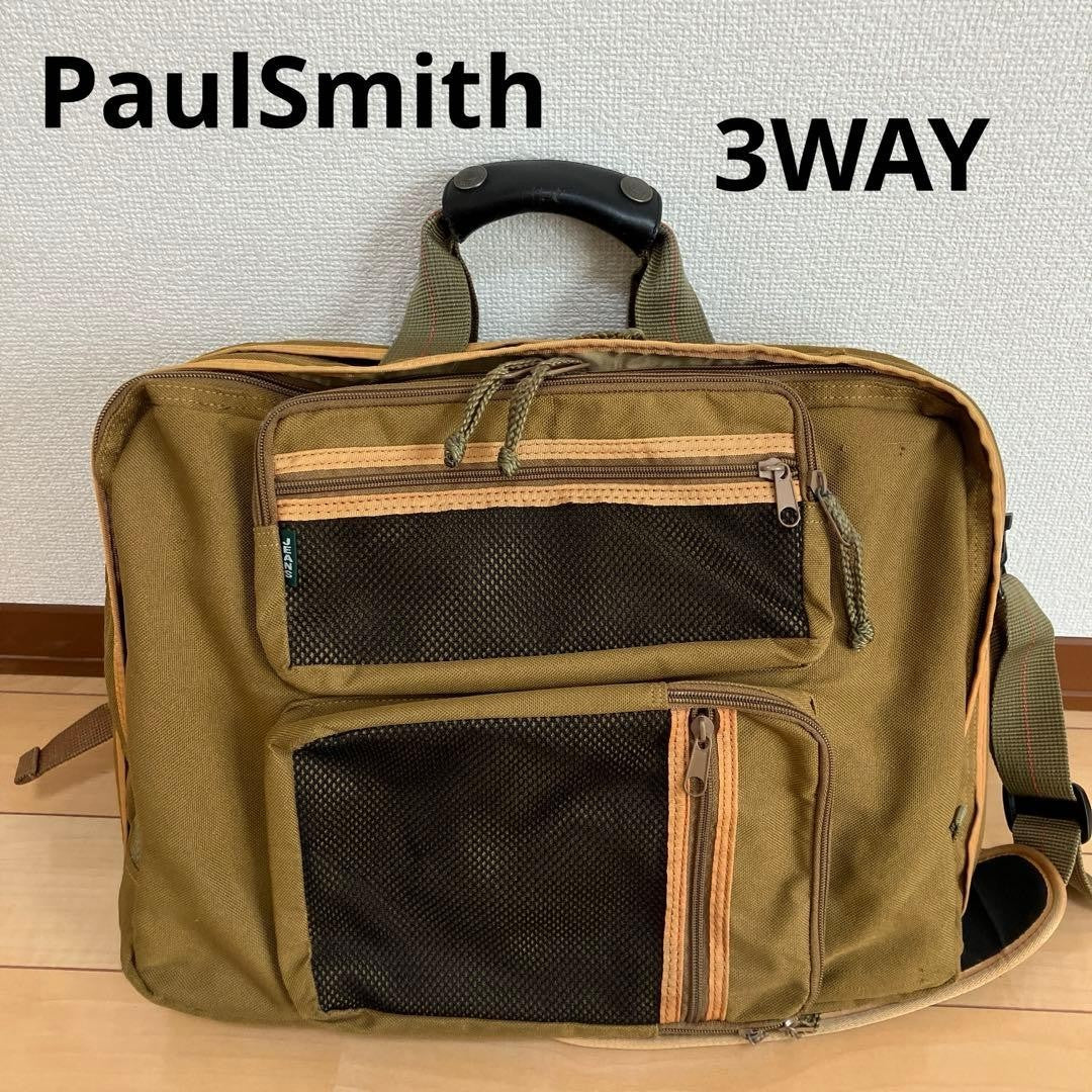 Paul Smith JEANS 3-Way Business Bag Briefcase Crossbody Wallet Blue