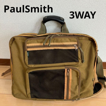 Paul Smith JEANS 3-Way Business Bag Briefcase Crossbody Wallet Blue
