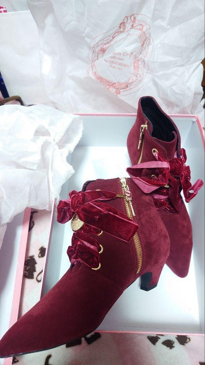 Sailor Moon Grace Gift Short Boots w/ Cute Moon Staff Charm - Rare!