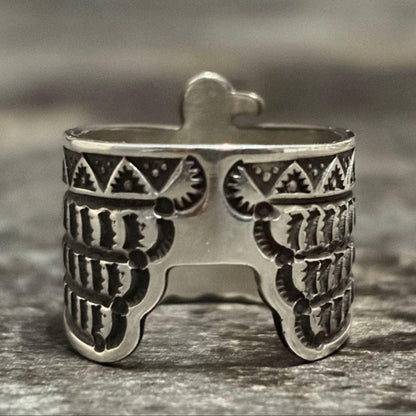 Darrell Cadman Navajo Turquoise Silver Thunderbird Ring