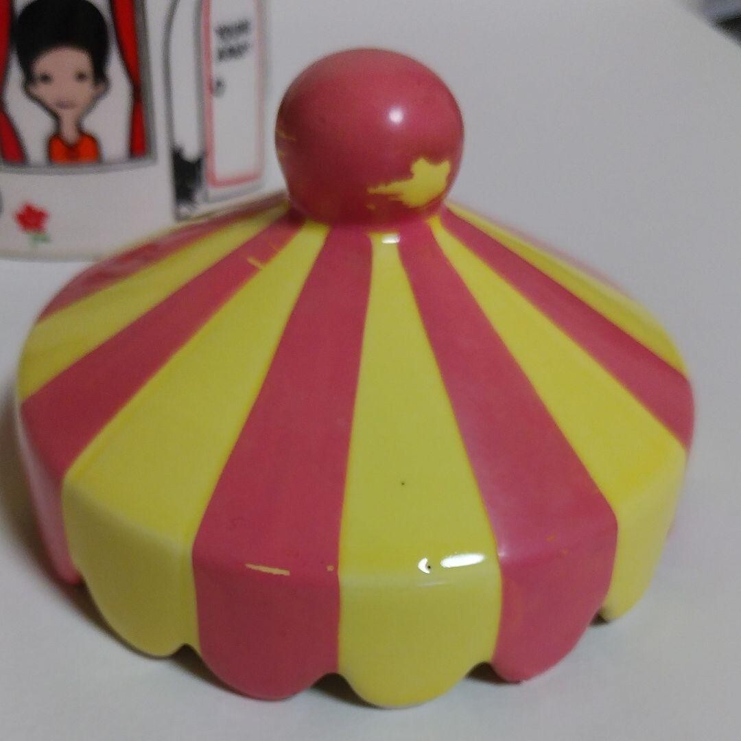 Rune Naito Candy Sugar Pot Ornament Accessory Case Showa Retro Vintage EX