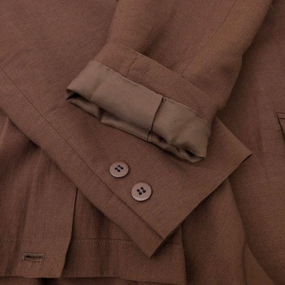 ISSEY MIYAKE 90s Archive Wool Suit Set Brown Japan M S Rare