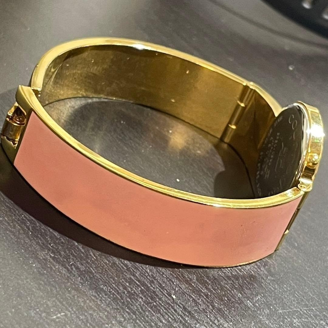 Rare courrèges pink gold gold watch good bangle