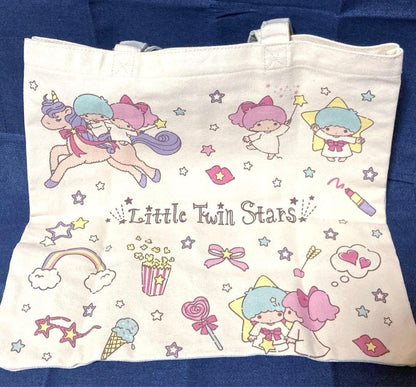 Sanrio Little Twin Stars KIKI LALA Tote Bag Handbag 2019 Unused Rare