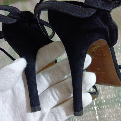 Rare Fendi Black Ankle Strap High Heel Sandals Size 38 (US 7.5-8)