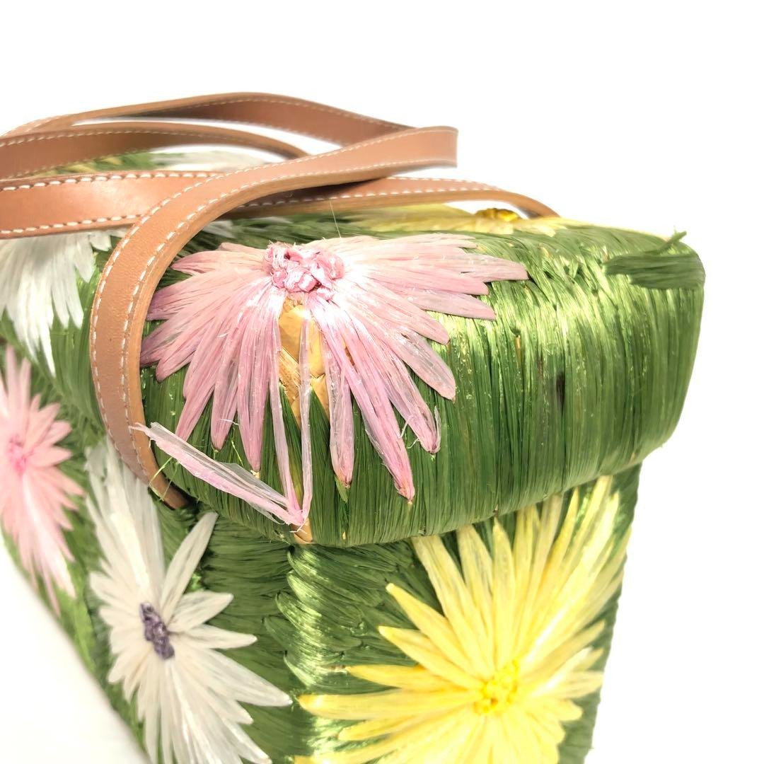 Kate Spade Basket Bag Handbag with Storage Bag Green Floral Multicolor fm Japan