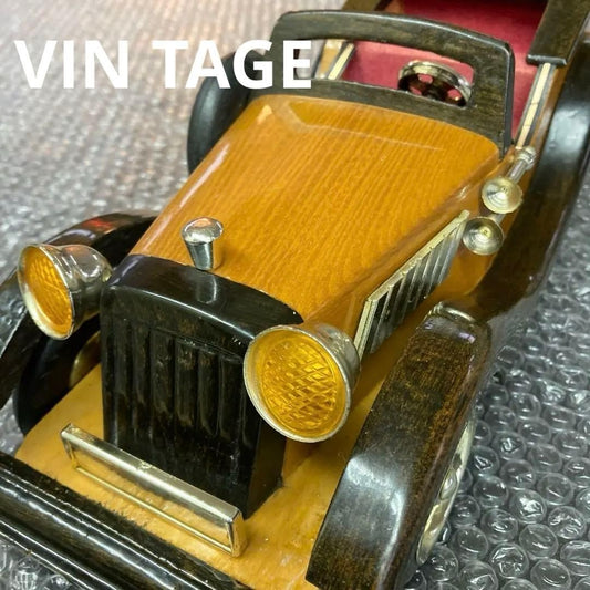 Vintage Wooden Classic Car Oversized Interior Decor 1989s