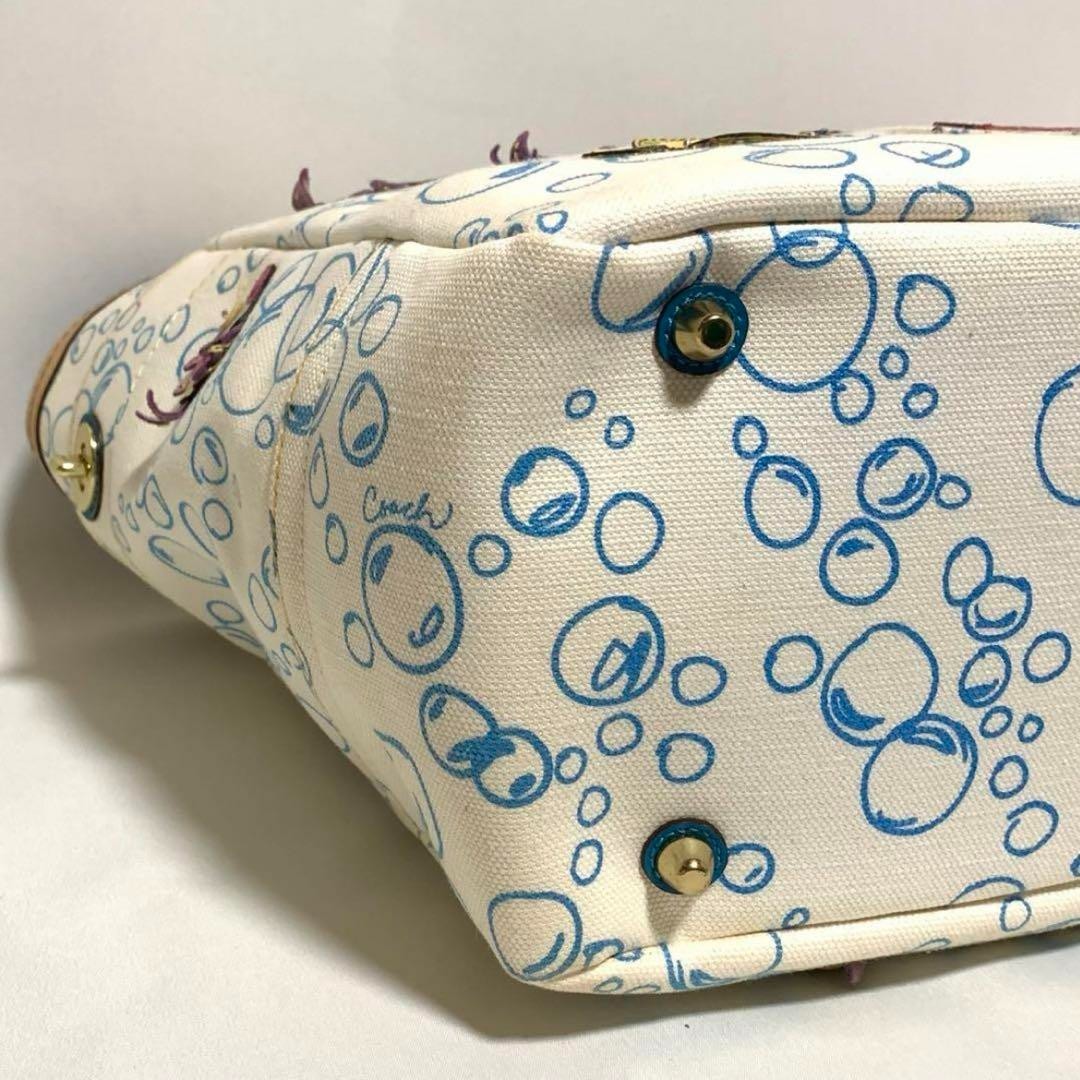 Rare COACH tote bag marine motif A4 storage large capacity bag