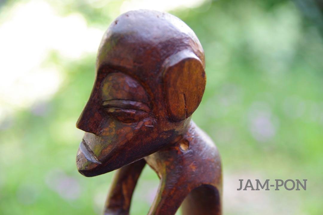 Indonesia/Wood Carving (Hand-Carved) Seated Figure/Ornament