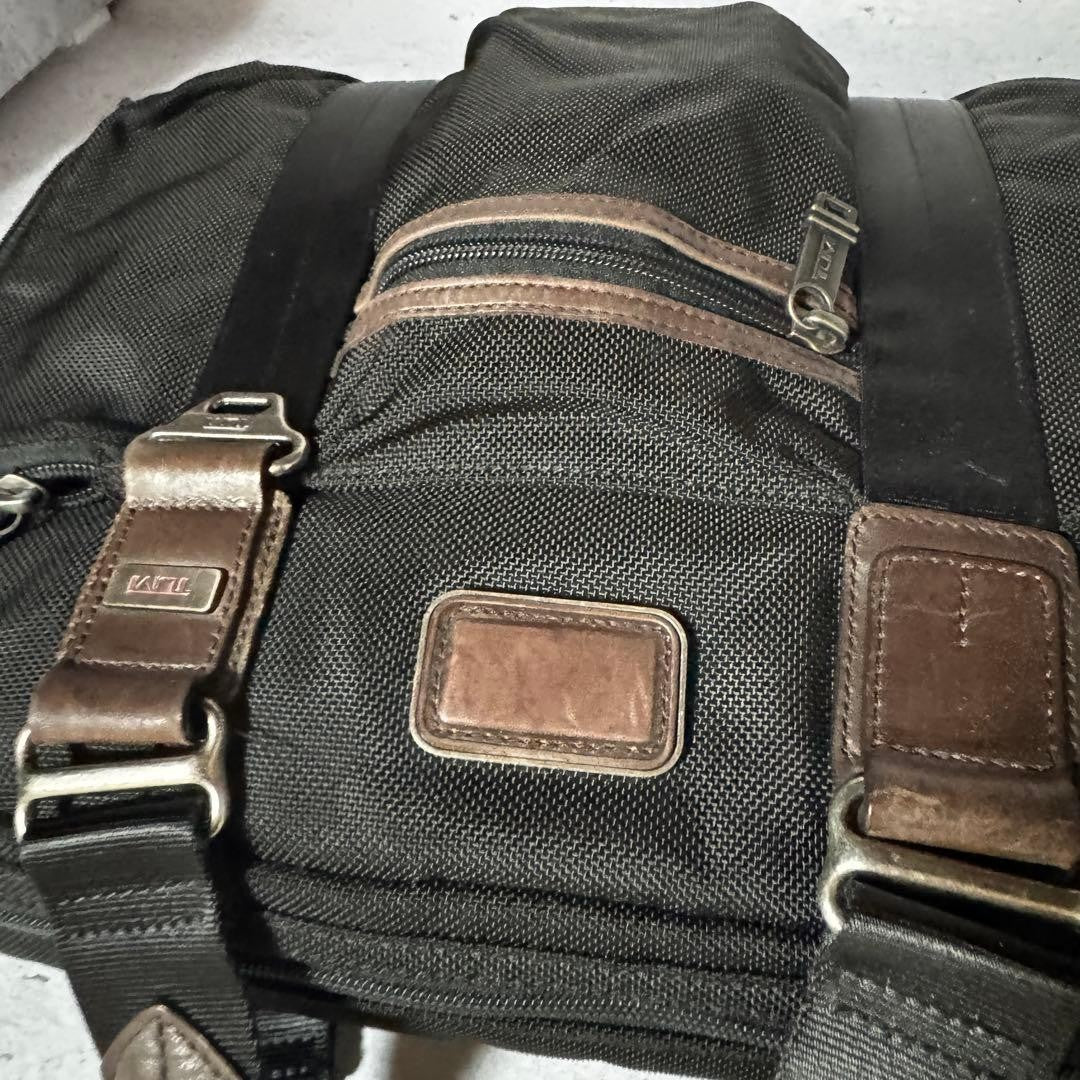 TUMI business bag 2way McNair nylon leather black x brown