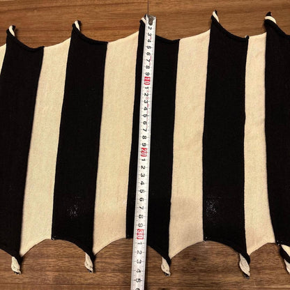 ISSEY MIYAKE me M172AD251 Stripe Fringe Knit Black White Used 1–2x Excellent