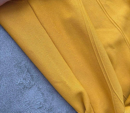 CAROLINA HERRERA Dress Sleeveless Yellow Flare Waist Ribbon 100cm S