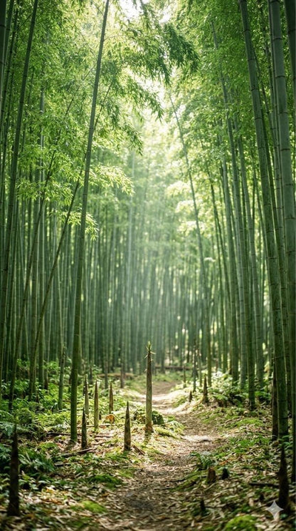 Calming the mind, healing art of a bamboo forest / Digital art