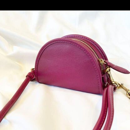 [Mint] Coach Half Moon Mini Shoulder bag M1948-305 crossbody Pink Vintage