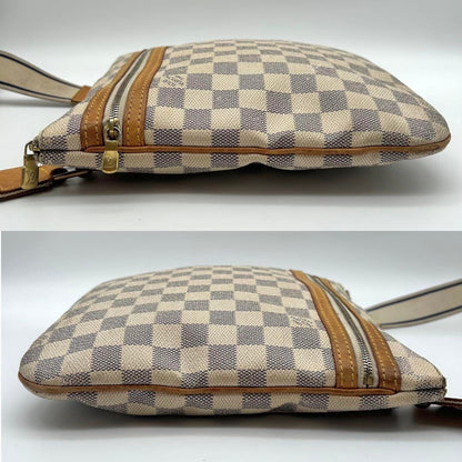 Auth LOUIS VUITTON Damier Azur Pochette Bosphore N51112 MI4097 Shoulder Bag