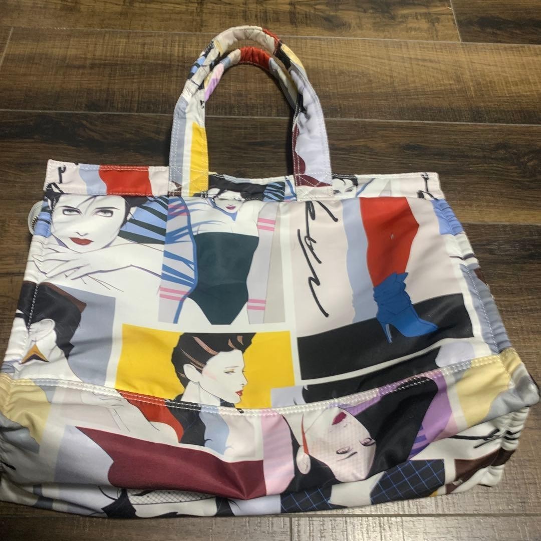 PORTER × JOYRICH Art Print Tote Bag Patrick Nagel Style Multicolor Japan Rare