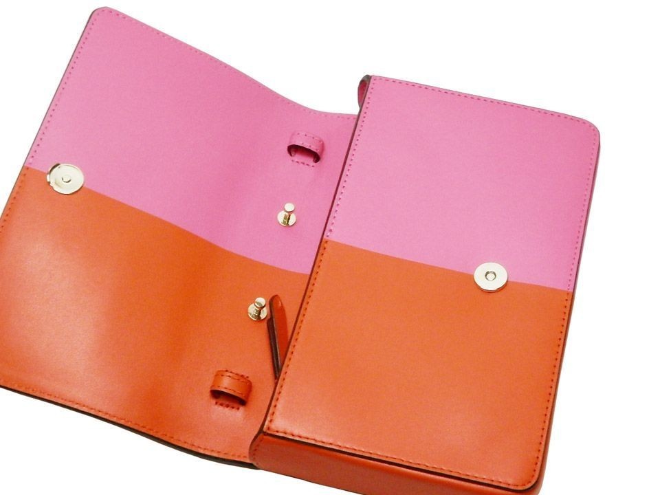 kate spade Long wallet (with coin pocket) Chain Wallet Bicolor Leather
