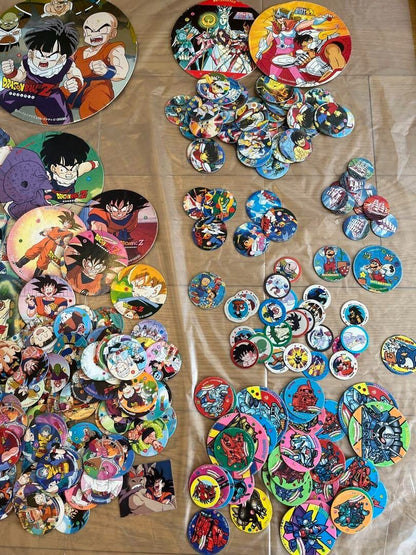 Dragon Ball Menko Bulk Lot - Retro Round & Square Cards, Vintage Collectibles JP