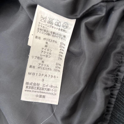 Mercibeaucoup Coat Black L Winter Hooded