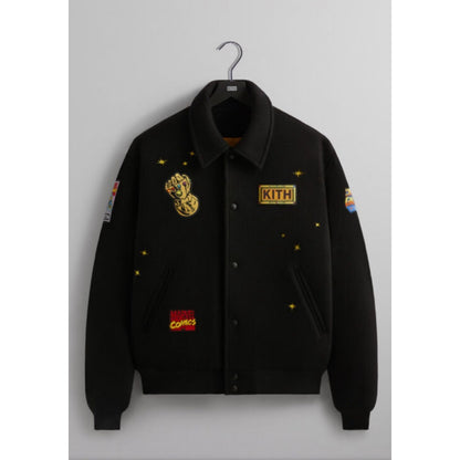 KITH Marvel Collaboration Varsity Jacket S Size Orange Lining New