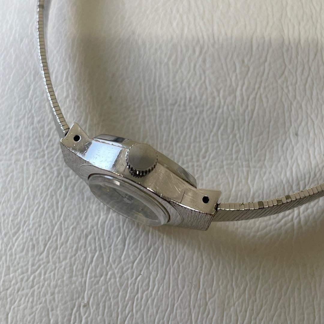 Rare, working item Citizen Hand-wound 21 jewels Showa retro Green Silver