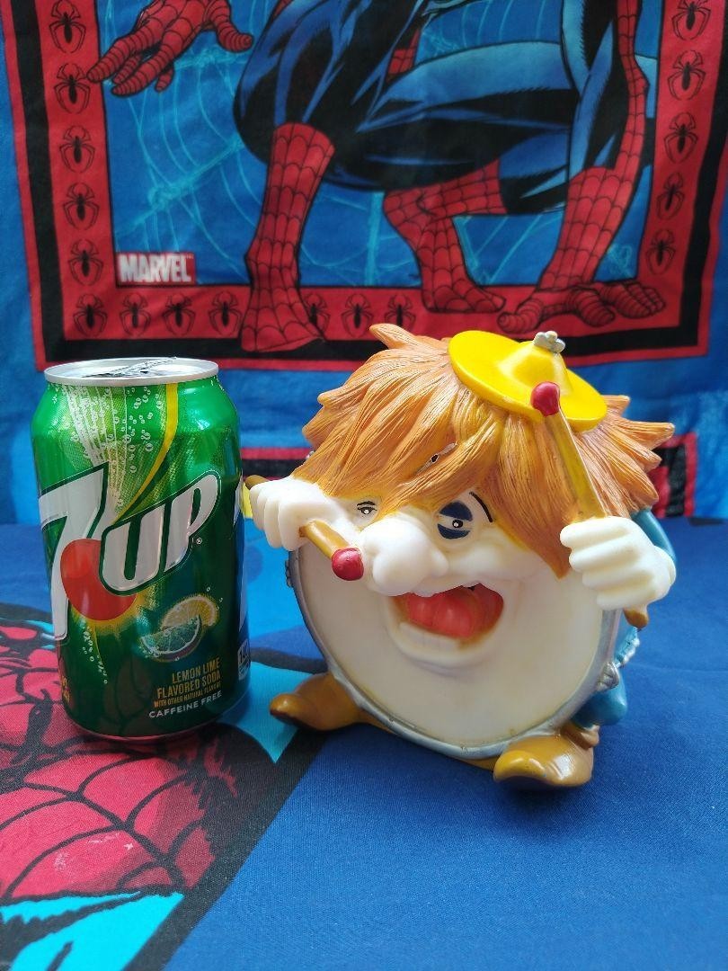 Vintage Sofubi 1990 EUROPET Drummer Figure Art Designer Toy Squeaky 2507TY