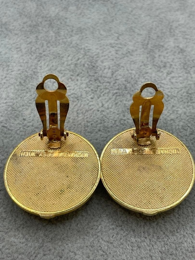 '- Michaela Frey Wien Rare Authentic Classic Earrings Gold Vintage Jewelry