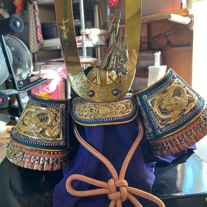 Rare Showa Retro! 50-Year-Old Traditional May Doll Set - Fully Preserved Item