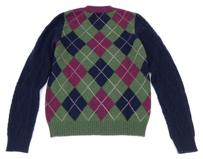CHANEL Argyle Crew neck Knit Sweater size 38 Multicolor Women's cashmere Used