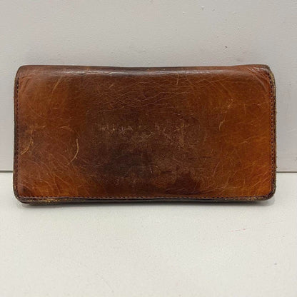 Phigvel Leather Trucker Wallet Brown Long Currency Clip Used
