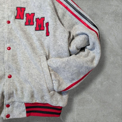L Size Stadium Jacket Rare 90S Vintage Us Military School Nmmi Name Embroidery
