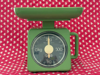 Showa Retro Analog Kitchen Scale, Green, 2kg, Sekisui